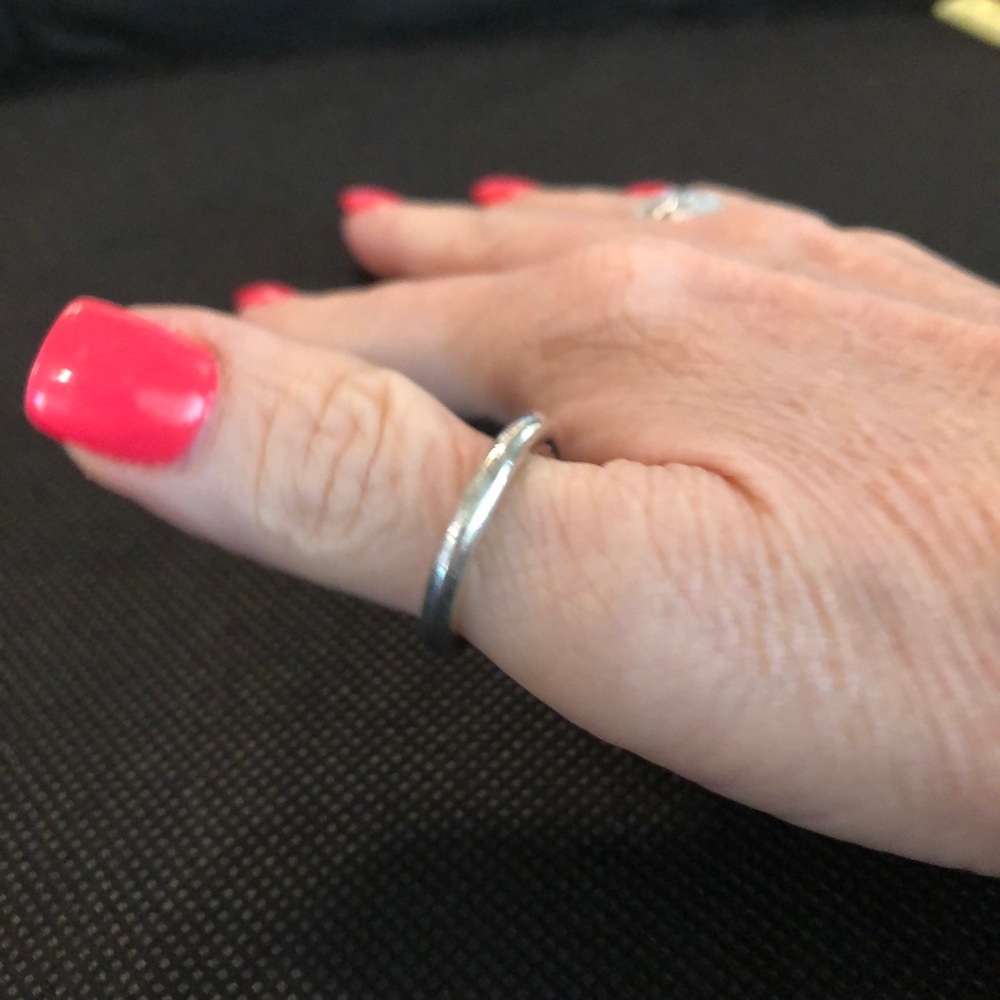 Real silver thumb ring